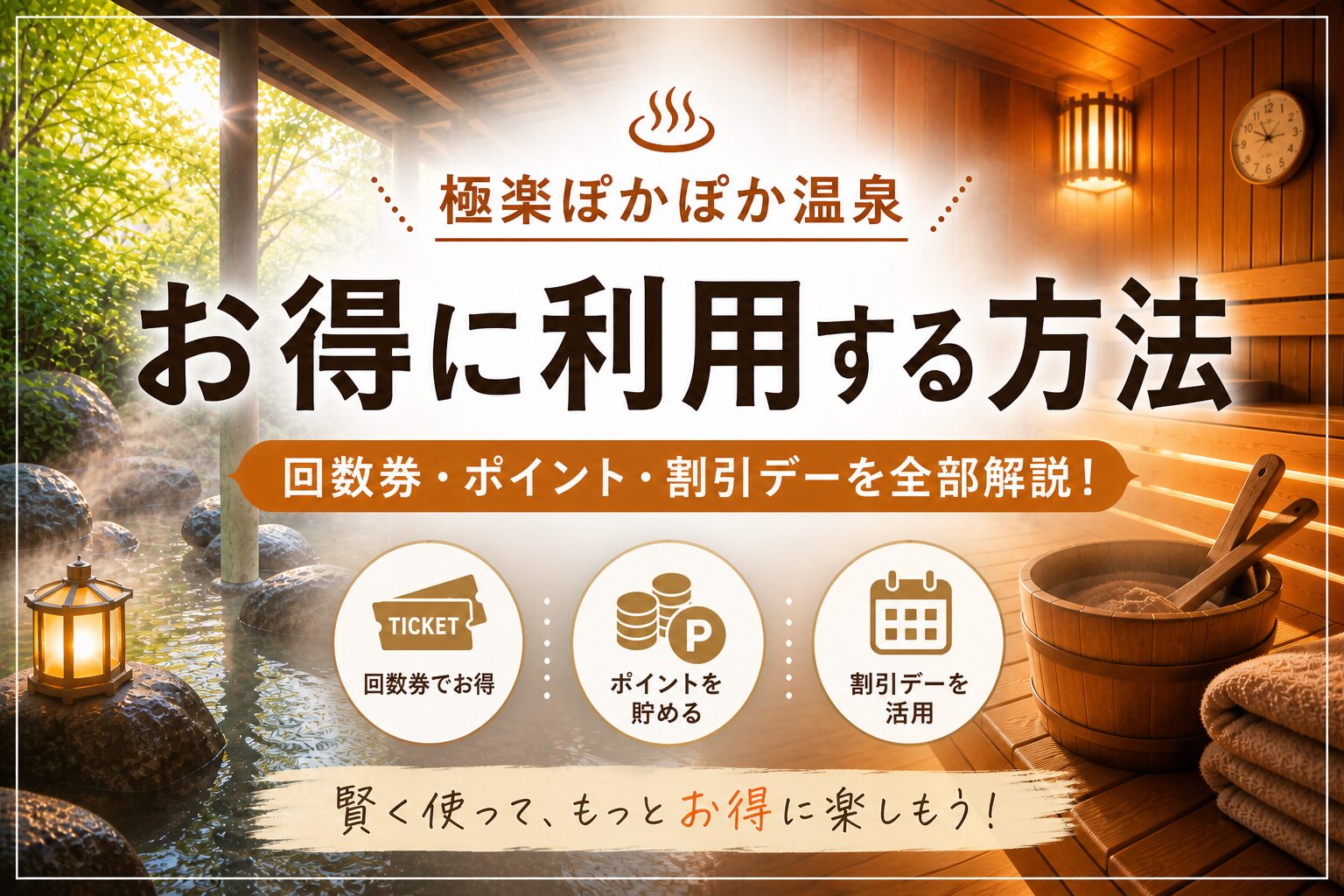 橿原ぽかぽか温泉をお得に利用する方法まとめ！回数券・ポイント・割引デーを全部解説