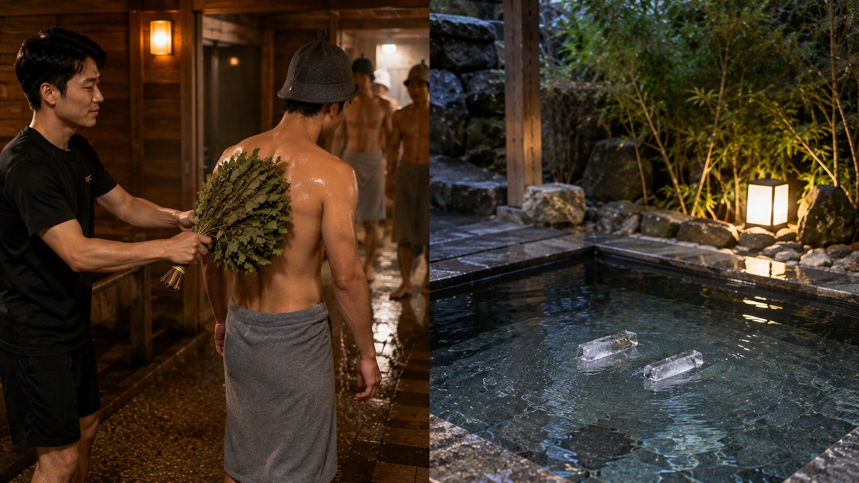 ヴィヒタサービスと氷柱の水風呂